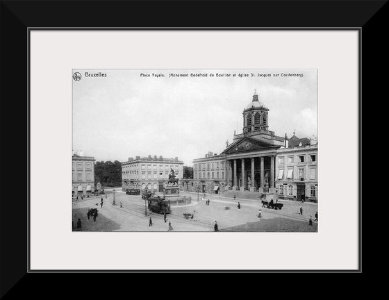 "Place Royal Bruxelles postcard tram"