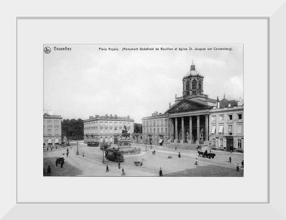 "Place Royal Bruxelles postcard tram"