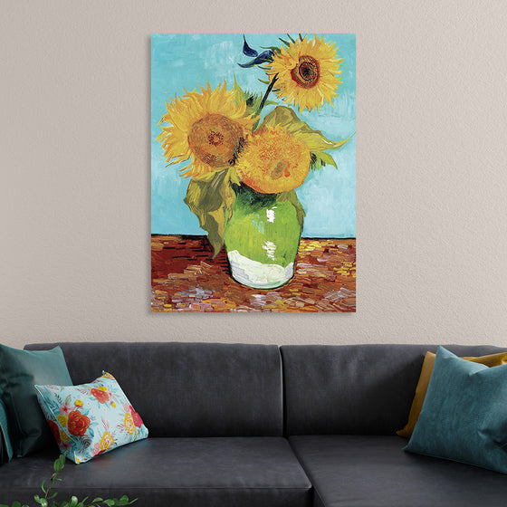 "Vase with Three Sunflowers",  Vincent van Gogh