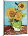 "Vase with Three Sunflowers",  Vincent van Gogh