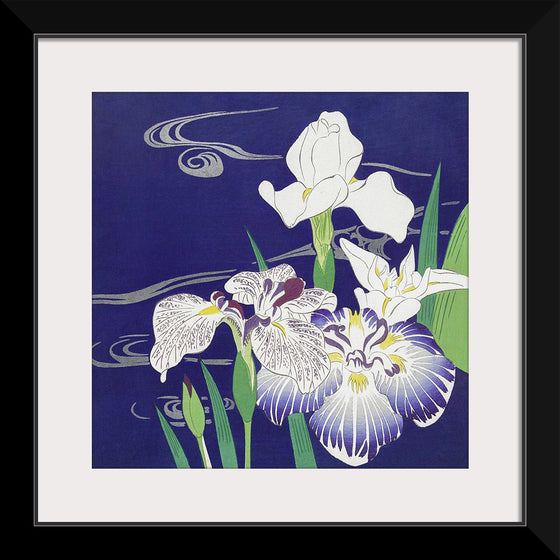 "Irises (1890-1900)", Kogyo Tsukioka