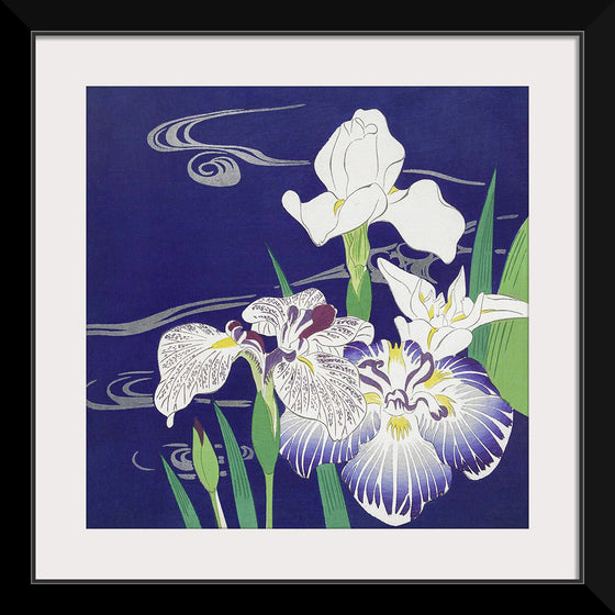 "Irises (1890-1900)", Kogyo Tsukioka