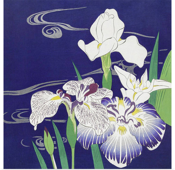 "Irises (1890-1900)", Kogyo Tsukioka