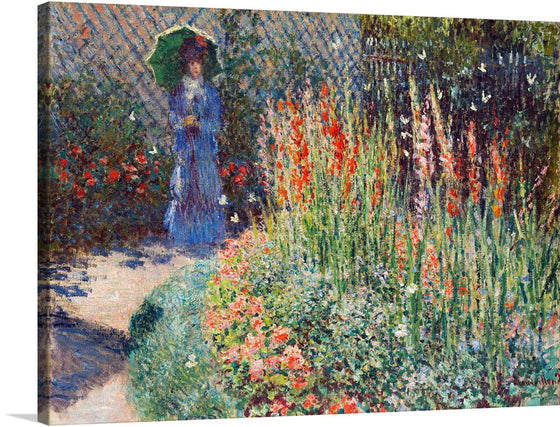 In Claude Monet's enchanting masterpiece "Rounded Flower Bed" (1876), the artist invites us into a vibrant symphony of colors and textures, capturing the essence of his beloved garden at Argenteuil, France.