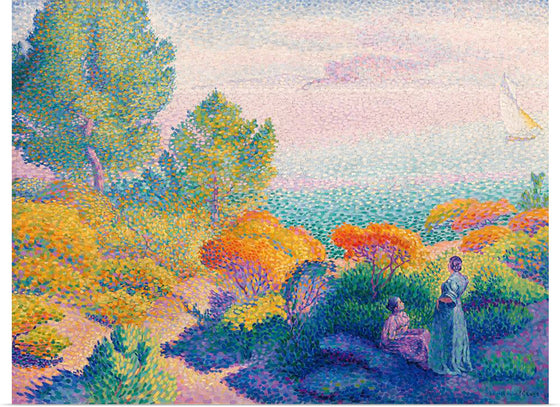 "Two Women by the Shore, Mediterranean", Henri-Edmond Cross