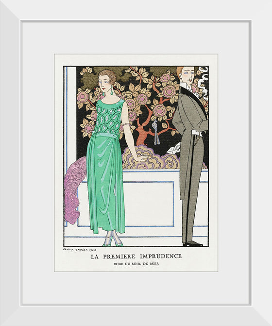 "La premiere imprudence: Robe du soir, de Beer (1921)", George Barbier