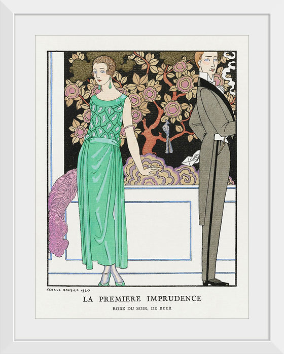 "La premiere imprudence: Robe du soir, de Beer (1921)", George Barbier