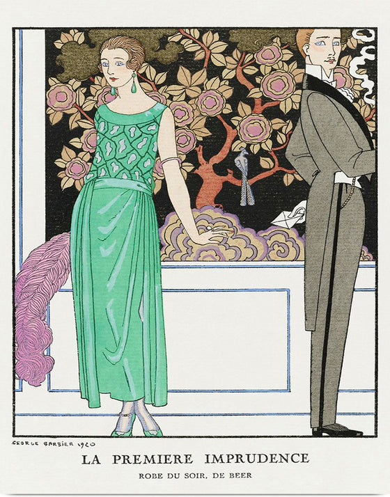 "La premiere imprudence: Robe du soir, de Beer (1921)", George Barbier