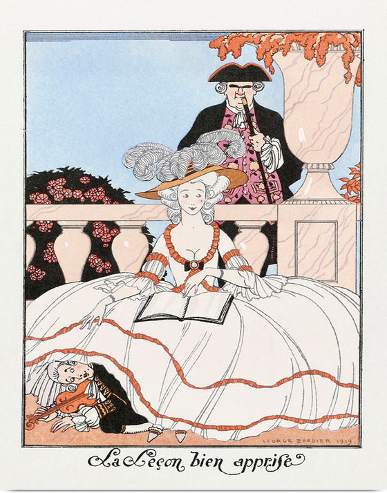 "La Lecon Bien Apprise (1919)", George Barbier