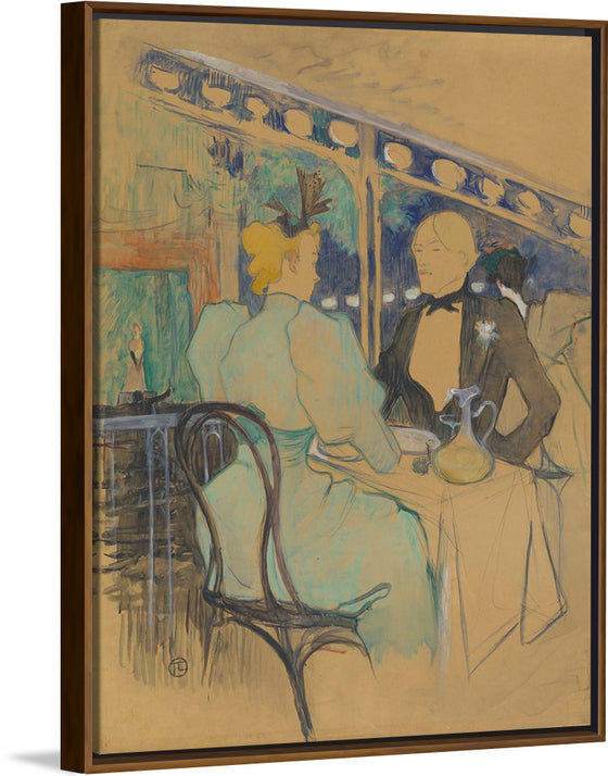 "Fashionable People at Les Ambassadeurs (Aux Ambassadeurs: Gens Chic) (1893)", Henri de Toulouse-Lautrec