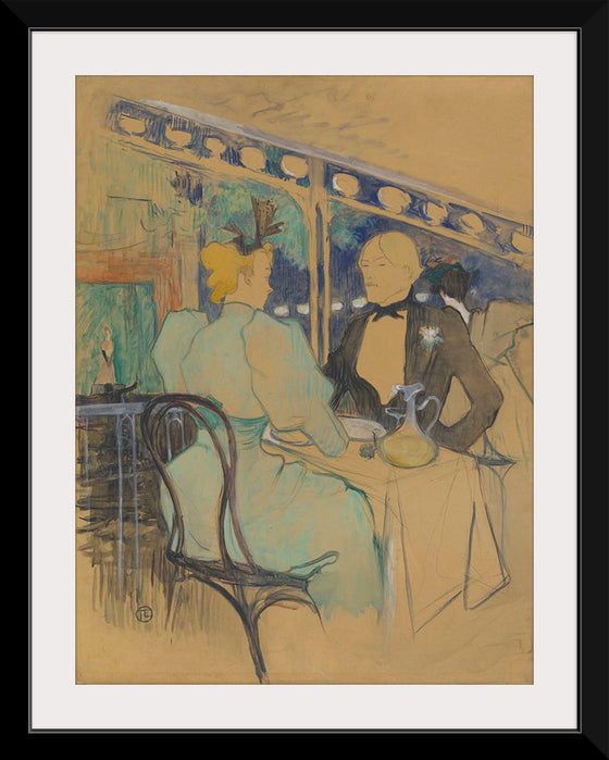 "Fashionable People at Les Ambassadeurs (Aux Ambassadeurs: Gens Chic) (1893)", Henri de Toulouse-Lautrec