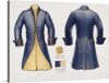 Immerse yourself in the elegance of yesteryears with this meticulously crafted artwork, now available as a premium print. Every stitch, button, and fold is rendered with exquisite detail, bringing to life a classic coat that exudes timeless style. The rich navy exterior contrasted by the warm cream lining captures an era where fashion was an art form. 