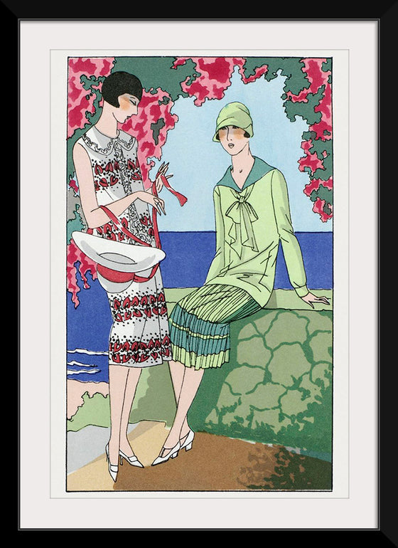 "Two Women in Summer Dresses (1926)", Martial et Armand and Lucien Lelong