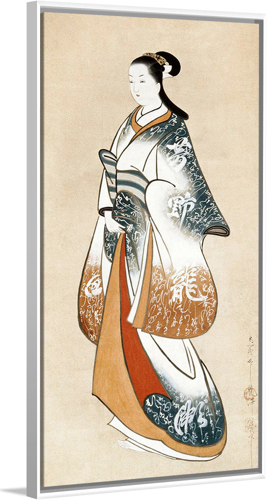 "Japanese woman in kimono (1730)", Takizawa Shigenobu