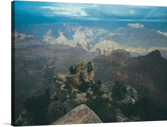 Immerse yourself in the breathtaking beauty of the Grand Canyon with this exquisite print. Every intricate detail, from the rugged cliffs adorned with a diverse palette of earthy tones to the majestic play of light and shadow, is captured with stunning clarity. 