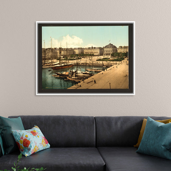 "The Place Gambetta and docks, Havre, France"