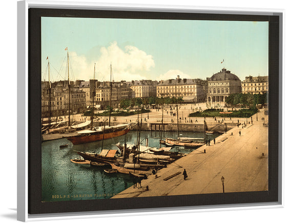 "The Place Gambetta and docks, Havre, France"