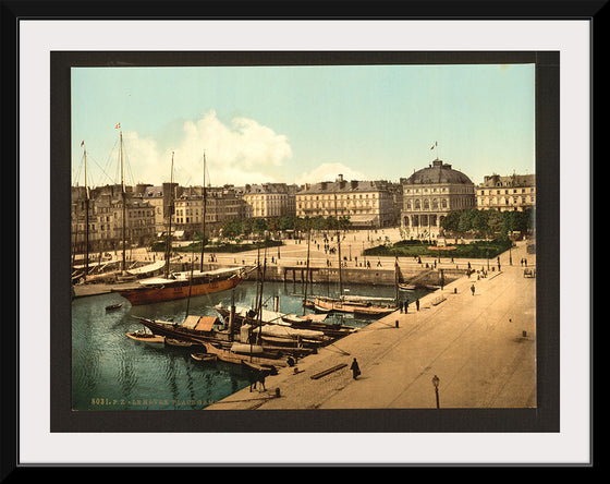 "The Place Gambetta and docks, Havre, France"