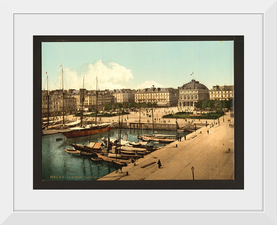 "The Place Gambetta and docks, Havre, France"