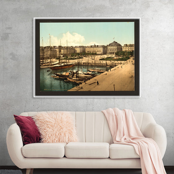 "The Place Gambetta and docks, Havre, France"