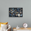 "Wet Beach Pebbles of Various Colors and Sizes at Oceanside"