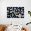 "Wet Beach Pebbles of Various Colors and Sizes at Oceanside"