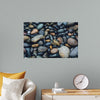 "Wet Beach Pebbles of Various Colors and Sizes at Oceanside"