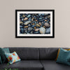 "Wet Beach Pebbles of Various Colors and Sizes at Oceanside"