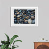 "Wet Beach Pebbles of Various Colors and Sizes at Oceanside"