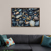 "Wet Beach Pebbles of Various Colors and Sizes at Oceanside"