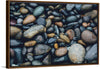 "Wet Beach Pebbles of Various Colors and Sizes at Oceanside"