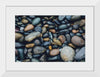 "Wet Beach Pebbles of Various Colors and Sizes at Oceanside"