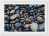 "Wet Beach Pebbles of Various Colors and Sizes at Oceanside"