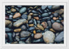 "Wet Beach Pebbles of Various Colors and Sizes at Oceanside"