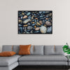 "Wet Beach Pebbles of Various Colors and Sizes at Oceanside"