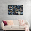 "Wet Beach Pebbles of Various Colors and Sizes at Oceanside"