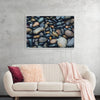 "Wet Beach Pebbles of Various Colors and Sizes at Oceanside"