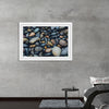 "Wet Beach Pebbles of Various Colors and Sizes at Oceanside"