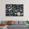 "Wet Beach Pebbles of Various Colors and Sizes at Oceanside"