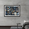 "Wet Beach Pebbles of Various Colors and Sizes at Oceanside"