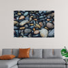 "Wet Beach Pebbles of Various Colors and Sizes at Oceanside"