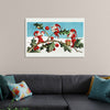 "Santa elves painting berries on holly leaves",  L. Prang & Co.