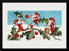 "Santa elves painting berries on holly leaves",  L. Prang & Co.