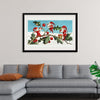 "Santa elves painting berries on holly leaves",  L. Prang & Co.