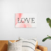 "Love word floral font watercolor"