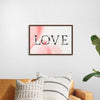 "Love word floral font watercolor"