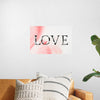 "Love word floral font watercolor"