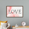 "Love word floral font watercolor"