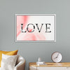 "Love word floral font watercolor"