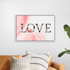 "Love word floral font watercolor"